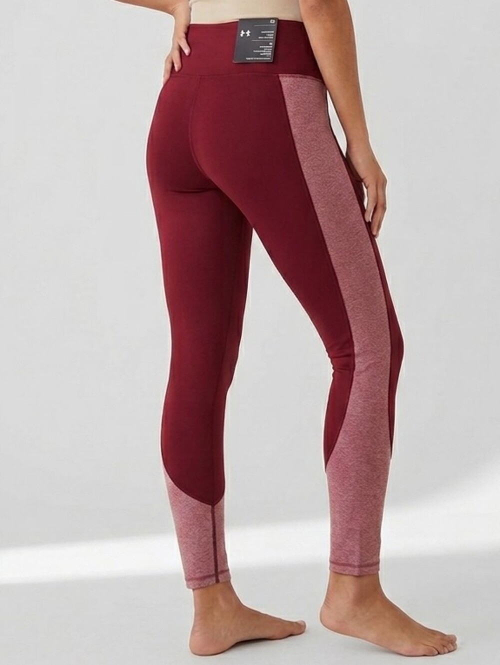 NWT Under Armour ColdGear High Rise Compression Leggings Maroon Burgundy Medium